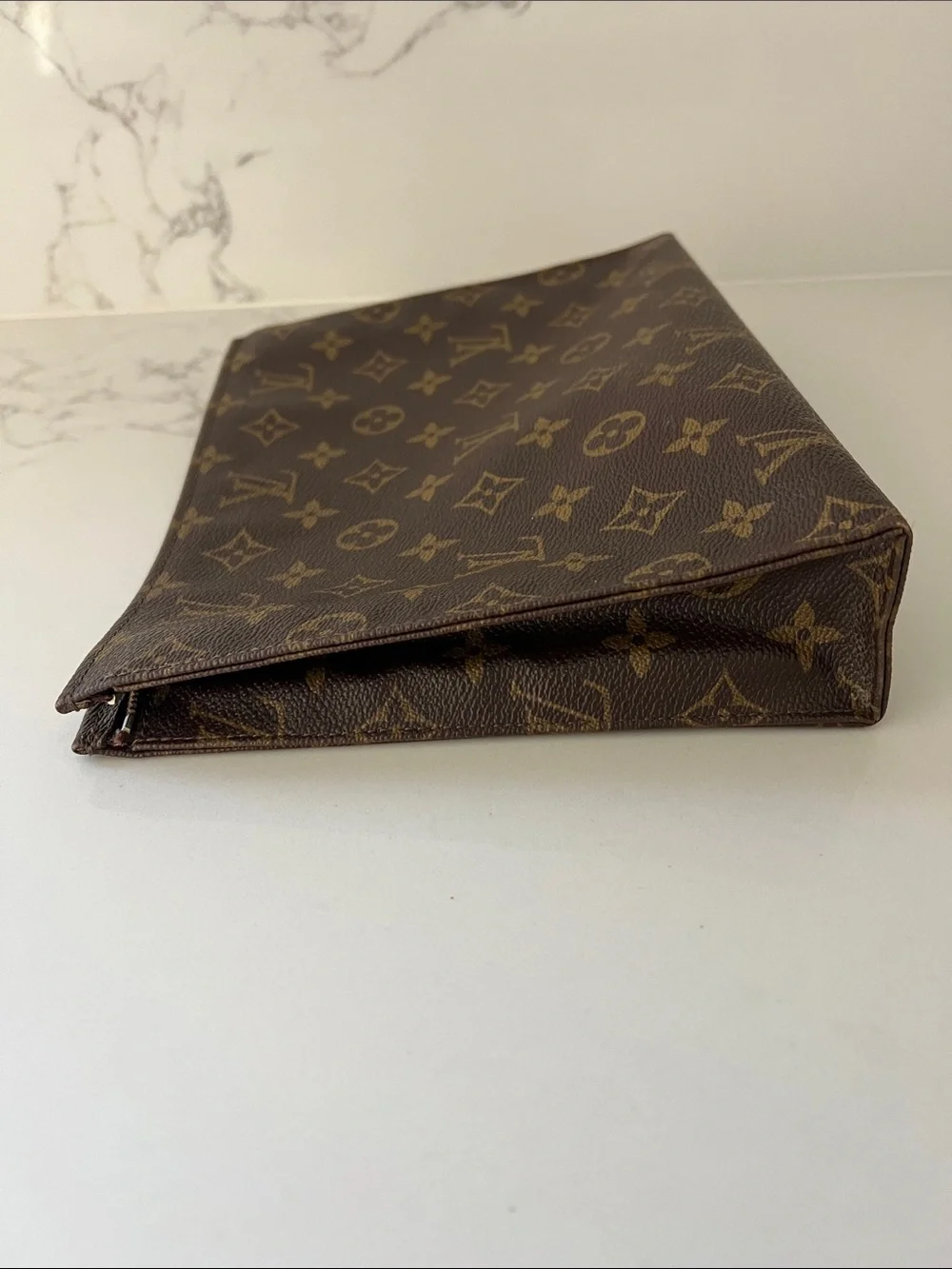 Louis Vuitton Vintage Brown Monogram Canvas Toiletry Pouch